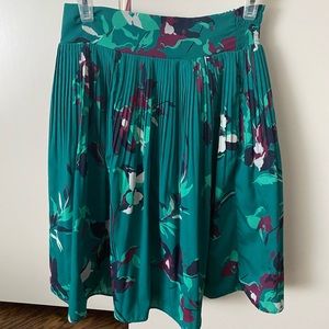 🌹💚💙💜 Floral Midi A-line Pleated Skirt
